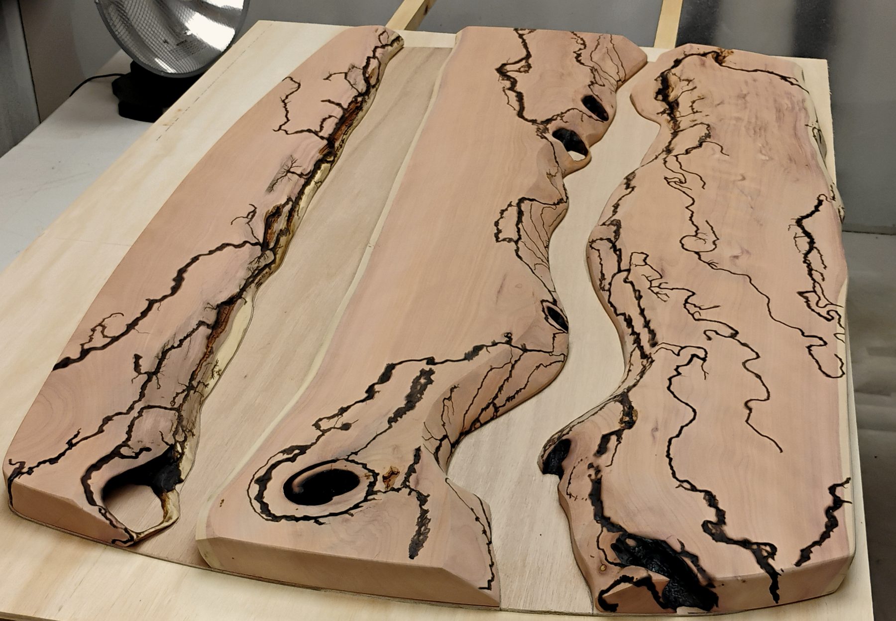 Slabs after the Lichtenberg burn